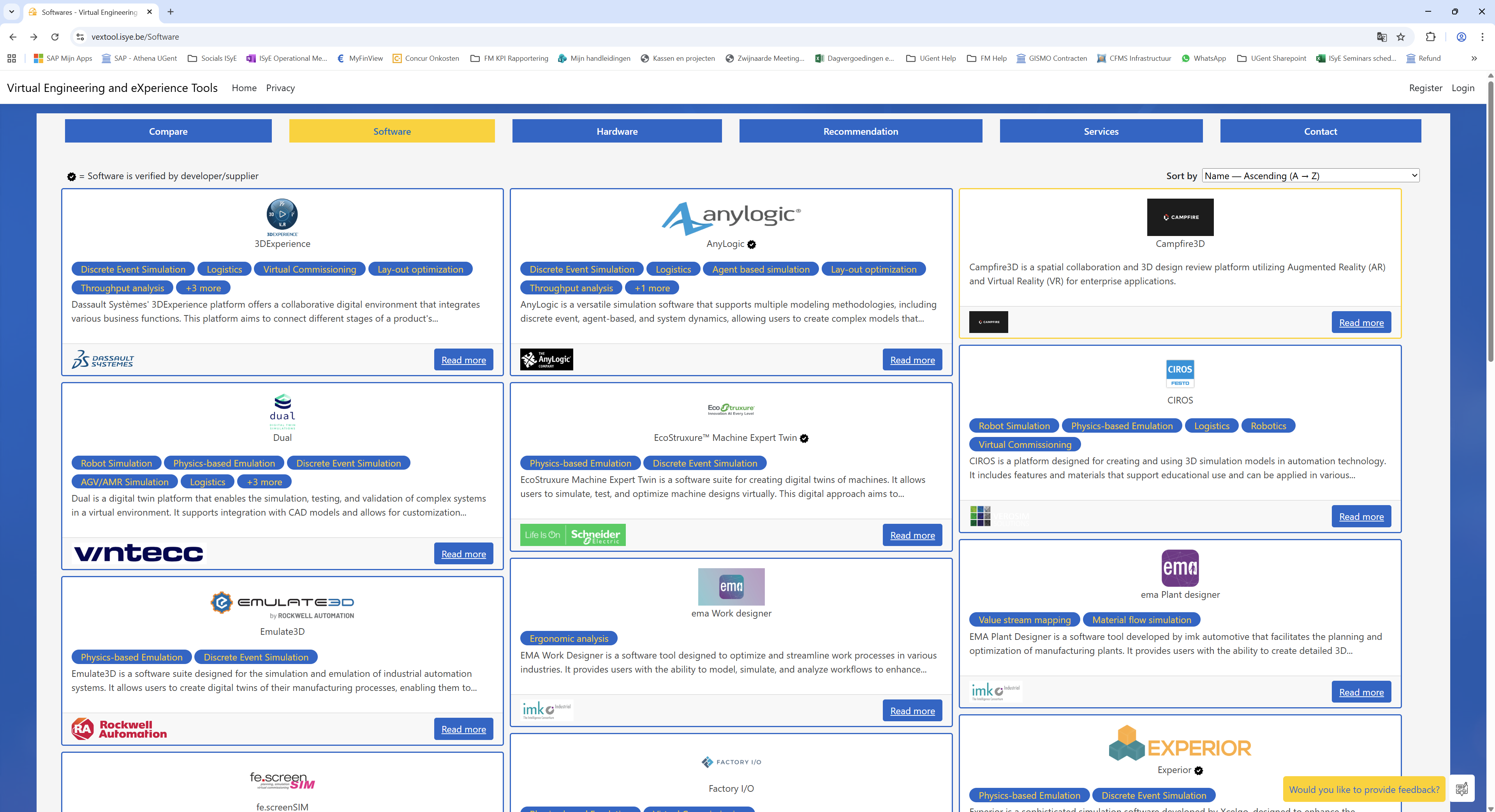 Updated vextool.isye.be platform